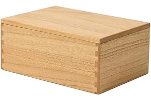 KIRIGEN Stash Box con tapa – Caja de madera Stash Box con bandeja enrollable – Cajas de madera para almacenamiento en casa oficina naturaleza