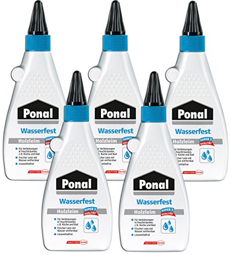 Preisvergleich Produktbild Ponal Holzleim Wasserfest für Verleimungen in Feuchträumen (5x 550g)