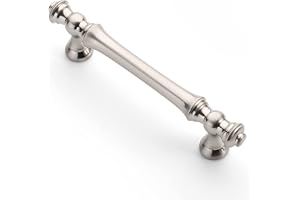 9BUILD 6 stycken skåphandtag borstad nickel hålavstånd 96 mm handtag för köksskåp zinklegering möbelhandtag kökshandtag möble