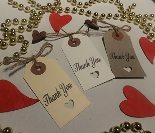 Small Luggage Tags Wedding Favours Thank You Tags Place Cards Rustic Vintage (25, White)