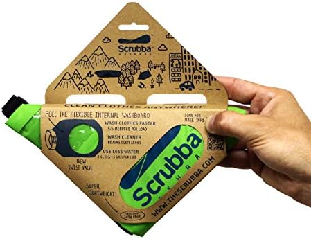 Scrubba Portable Clothes Washing Bag (2017 model) - for Travel, Camping, Hiking and Cleaning Laundry Anywhere