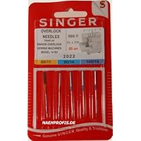 5 Agujas Singer 500R Remalladora 80/11 90/14 100/16