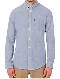 Ben Sherman Micro Check Gingham Long Sleeve Shirt 0048542