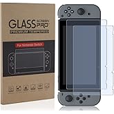 TNP Products Screen Protector (2 Packs) Works with Nintendo Switch - Tempered Glass Screen Protector Cover Accessory for Switch,