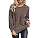 Produktbild Hanomes Damen pullover, Frauen Casual Solid Patchwork O-Kragen Vollarm Pullover Outwears Top Bluse