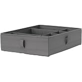 IKEA &Ccedil;ekmece İ&ccedil;i B&ouml;lmeli Kutu, Koyu Gri Renk 44x34x11 cm Takı-Kemer-Aksesuar D&uuml;zenleyici Organizer