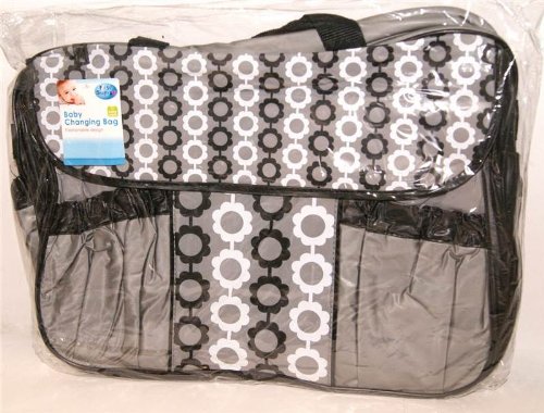 Baby Nappy Changing Bag Waterproof Multi Pockets Changing Mat Shoulder Strap (Blue)