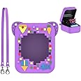 New Protective Case for Bitzee Pet game machine Console Silicone Protective Case Dust and Dirt Resistant Protective Case Virtual Pet Electronic Game Machine with Lanyard (Purple)