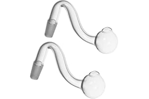 RORA Glass Oil Burner Water Pipes Bong - 10mm 14mm 18mm Male Female Clear Thick Bowl For Oil Rigs Glass Bongs Thick Big Bowls For Smoking (18mm Male)