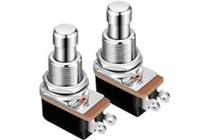 Gebildet SPST Momentaner Soft-Touch przełącznik nożny 2 piny Stomp Box przycisk przyciskowy przełącznik nożny do pedału efektów gitarowych