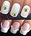 WATER NAIL TRANSFERS DECALS STICKERS ART SET #694 & 172. **plus x48 nail tip guides!!** x16 BUZZY BEE FLYING SKY TRAIL NAIL TATTOO WRAPS & x48 FRENCH MANICURE TIP GUIDES! CAN BE USED WITH NATURAL GEL ACRYLIC STICK ON NAILS! OR WITH GLITTER DUST CAVIAR BEADS ALLOYS DECORATIONS CONFETTI FIMO SHAPES TAPE PENS RHINESTONES!