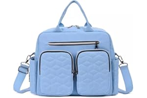 FATASH Large Baby Nappy Changing Tote Bag, Diaper Changing Bag, Convertible Messenger Shoulder Bag, Hospital Maternity Organizer, Newborn Essentials Weekend Travel Bag for Mom & Dad