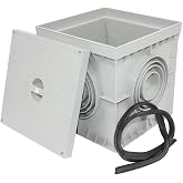 Square Grey Electric Floor Seal with Blind Lid Irrigation and Electricity Arquette PVC for Garden, Drainage Irrigation, Elect