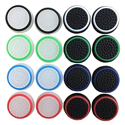 16pcs silicona controlador anal  gico pulgar Stick Grips Cap Funda para PS4 PS3 Xbox uno juego de accesorios  repuestos