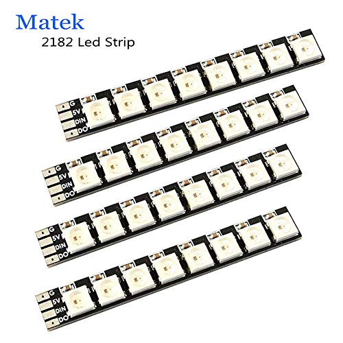 LITEBEE 4PCS Matek Drone Led Light, RGB 2812 Led Strip Slim Board 5V for ZMR250 QAV250 250 280 Mini FPV Racing RC Drone Quadcopter