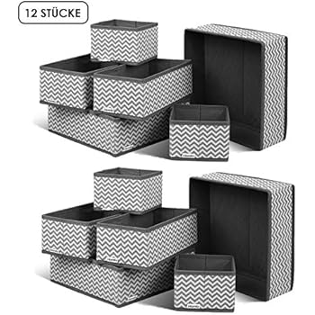 Amazon.de: mDesign Aufbewahrungsboxen aus Stoff im 12er Set - Stoffbox