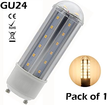 1819 GU24 LED Squat Light Bulb 8W,Lock Base Halogen Bulb (75-watt replacement), 700 Lumen , Light Bulb with Plug-In GU24 Base, Warm White(3000K),AC 220V-240V (pack of 1)