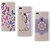Produktbild LuckyW iPhone 8 Plus Hülle Silikon, 3X TPU Schmetterlings Feder Mandala Hülle für Apple iPhone 8 Plus/8S Plus (5.5 Zoll) Soft Silikon Transparent Clear Klar Durchsichtig Dünne Schutzhülle