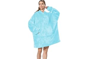 Seogva Oversized Sherpa Hoodie, Wearable Hoodie Sweatshirt Blanket, Super Soft Warm Comfortable Blanket Hoodie, One Size Fits All, Men, Women, Girls, Boys, Friends