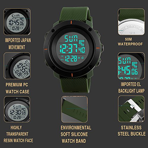 Herren-Jungen-Militr-Tactical-Sport-Digitaluhr-Led-50M-Wasserdicht-Gro-Armbanduhr-Mnner-Business-Stoppuhr-Uhren-Schwarz-Zifferblatt-Uhrenband