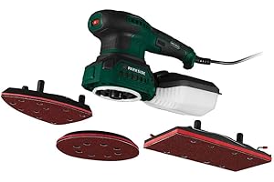 ATONEP Parkside PMFS 200 C3 Ponceuse multifonction 3-en-1 : Ponceuse orbitale, roto-orbitale et delta + 3 plaques de ponçage échangeables