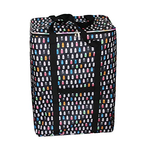 [Official Shop] BXT Big Size Superb Sturdy Oxford Jumbo Laundry Storage Bag for Quilts Blankets Toys Organizer Antibacterial Goods Management Bag Wardrobe Tidy with Fashion Print Pattern