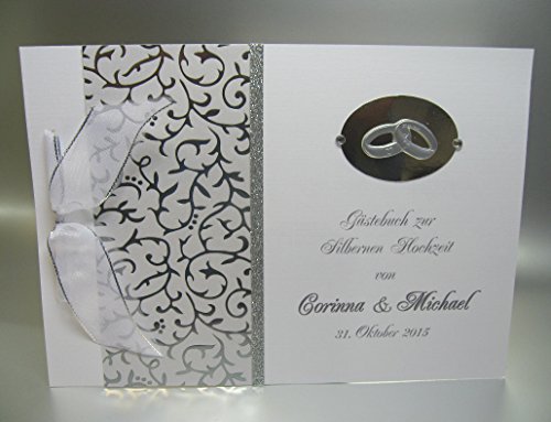 Preisvergleich Produktbild Gästebuch zur Silberhochzeit mit Namen 12501