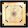 SSG Full Size 26x26 Inch Waterproof Carrom Board, 4mm Plywood, Border 1.5x1.5 Inch with Wood Carrom Coinset, One Piece Striker, One Piece Carrom Powder (Beige) for All Ages