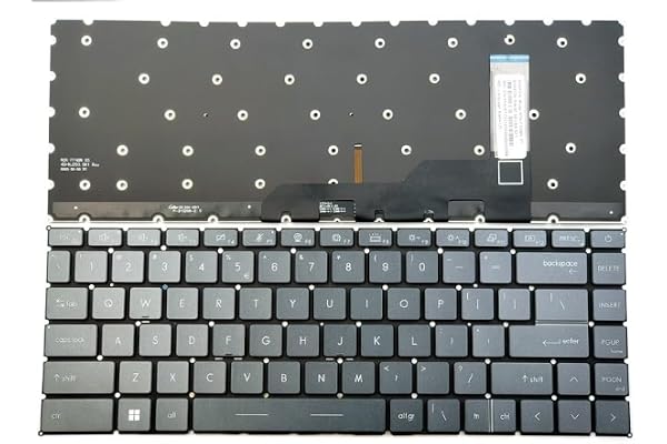 HYFOZAE Clavier US Gris et Blanc rétroéclairé pour Ordinateur Portable MSI MS-14D1-14D3-1552 Modern 14 - B11S B10MW B10RASW B10RBSW B11M