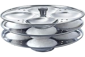 Tuelip Stainless Steel Heavy Quality Idli Stand for Cooker Idli Maker Makes 12 Medium Size Idlis at Once with Stand Kitchen Tool