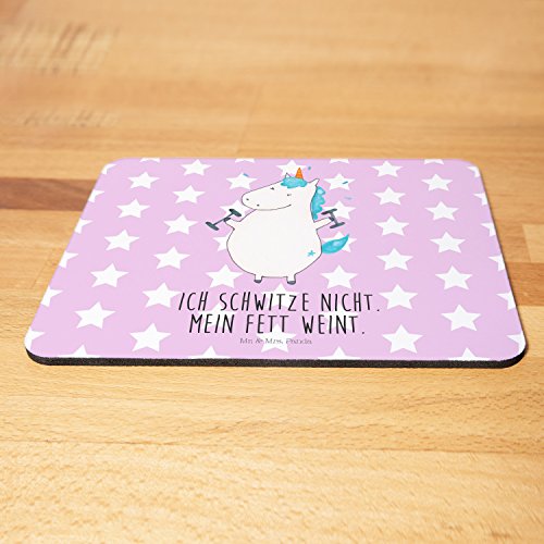 Mr. & Mrs. Panda Mauspad Druck Einhorn Fitness – 100% handmade in Norddeutschland – Einhorn, Einhörner, Unicorn, Gym, Fitness, Fitnessstudio, Diät, Abnehmen, Sport, Pumpen, Geräte, Sixpack Mouse Pad, Mousepad, Computer, PC, Männer, Mauspad, Maus, Geschenk, Druck, Schenken, Motiv, Arbeitszimmer, Arbeit, Büro Einhorn, Einhörner, Unicorn, Gym, Fitness, Fitnessstudio, Diät, Abnehmen, Sport, Pumpen, Geräte, Sixpack - 3