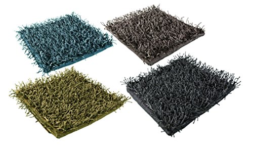 Gözze Kissenhülle, Langflor, Metallic-Optik, 40 x 40 cm, Shaggy, Petrol, 85156-54-4040 - 5
