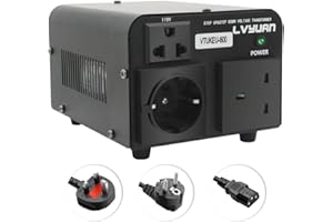 Cantonape 800VA Convertidor de voltaje 220V / 110V - Transformador Elevador/Reductor de Voltaje de 800W EE.UU, Salida 110/120Voltios 220/230Voltios CA