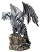 Produktbild 23,5 cm kalt gegossen Kunstharz Mythische Dark Dragon, auf thront Rock Statue