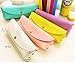 Teenxful PU Leather Cosmetic Makeup Brush Holder Bag Pen Pencil Case Coin Purse, White