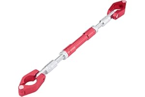 ‎QIILU Qiilu Motorrad Balance Lenker, Universal Einstellbare Aluminiumlegierung Motorrad Balance Cross Lenker Stärkung Hebel Bar(Rot)