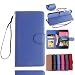 Produktbild iPhone 7 Tasche, w-pigcase Farbe PU Leder Schutzhülle mit Magnet Verschluss und ID/Kreditkarte Halterung Eingebautes Ständer Funktion Bookstyle Brieftasche Schutzhülle Haut Portable slim case cover für iPhone 7