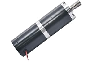 AZSSMUK 12V 24V DC Planetengetriebemotor 4/10/15/36/50/60/150/200 rpm mit Abtriebswelle 12mm und Durchmesser 50mm für DIY Generator (4 rpm, 24 V)