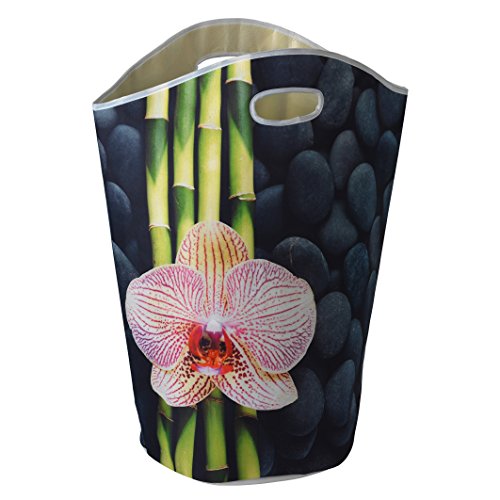 Wenko 62062100 Wäschesammler Spa - Wäschekorb, Fassungsvermögen 47 L, 35 x 68 x 35 cm, mehrfarbig