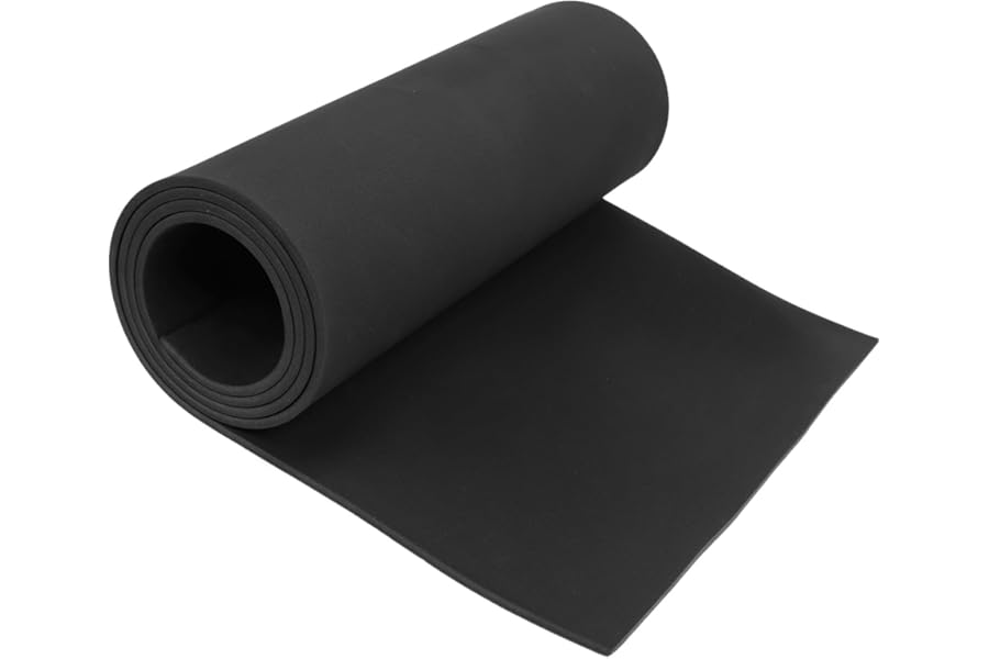 QWORK® Black Foam Sheets Roll 35x150cm, 5mm Thick High Density EVA Foam for Cosplay, Costumes and DIY Projects