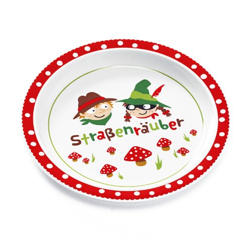 Melamin Teller Straßenräuber, BPA-frei Motiv: Pilze