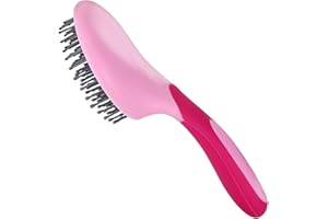 SIONHIUO Spazzola Per Criniera Con Manico Umanizzato, Pettine Per Coda Di Cavallo Antiscivolo