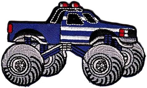 Monster Truck Blue Iron-On Transfer Patch Applique
