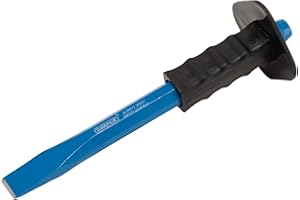 Draper Redline 200x25 mm Scutch Holding Chisel | Octogonal Shank Hand Tools | Impact Resistant Soft Grip | Comb Scutch | 71269