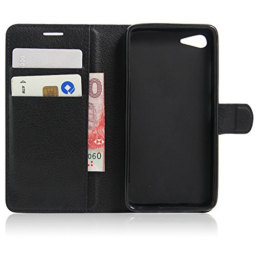 Lenovo ZUK Z2 Funda  VIFLYKOO Lenovo ZUK Z2 Flip Cover Tapa de Cuero de La PU Case de la Cartera con Ranuras para Tarjetas Incorporadas Cover para Lenovo ZUK Z2 Smartphone Case - Negro