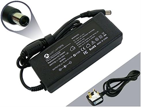 Just Laptops HP Pavilion dv6-1400 (19V 4.74A 90W Max with SMART Black-Tip) Compatible Power Supply Charger Adapter with Power Cord and 1-Yr Warranty
