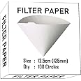 Durga® Filter Paper | Laboratory Filter Paper | Qualitative Filter Paper | Chemistry Lab Experiments | Laboratory Activities | Scools or Labs | Round Cutting | Pack of 100 Sheets | (125mm (12.5 CM))