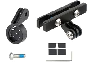 CRIDENG Staffa di montaggio per fanale posteriore con supporto di estensione e bulloni in acciaio inox per luce da ciclismo Magicshine RN120, colore nero