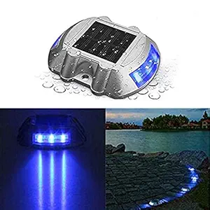 Hardoll Solar LED Road Stud Light Reflectors (Blue)