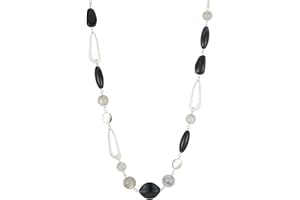 FULU AUTUMN Collana da Donna in Argento con Perline Lunghe Collana di Metallo Bohémien Conchiglia Donna Regali Compleanno